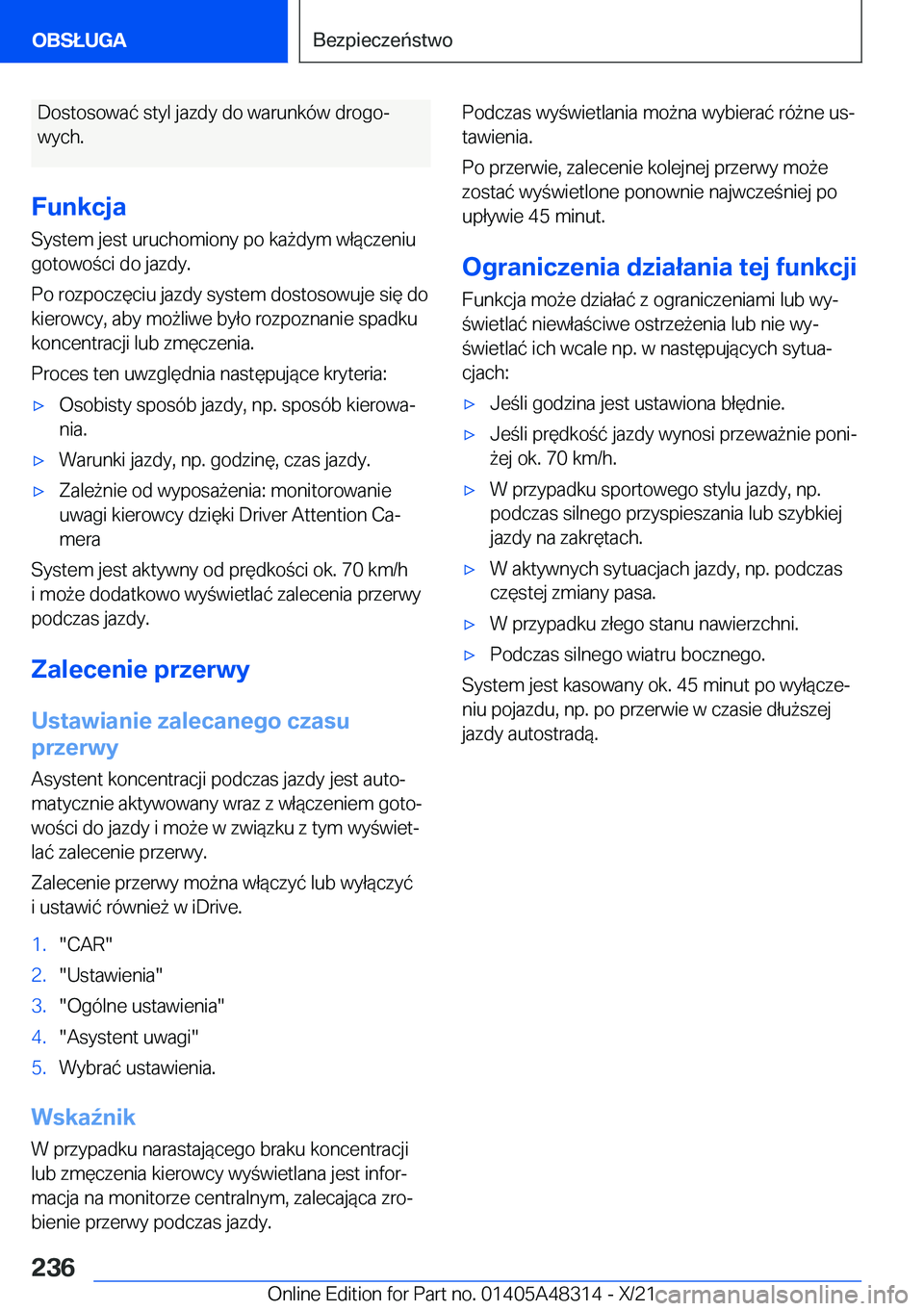 BMW X3 2022  Instrukcja obsługi (in Polish) �D�o�s�t�o�s�o�w�a�