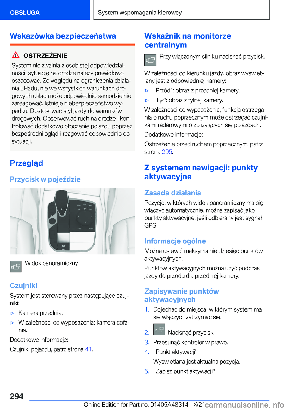 BMW X3 2022  Instrukcja obsługi (in Polish) �W�s�k�a�z�