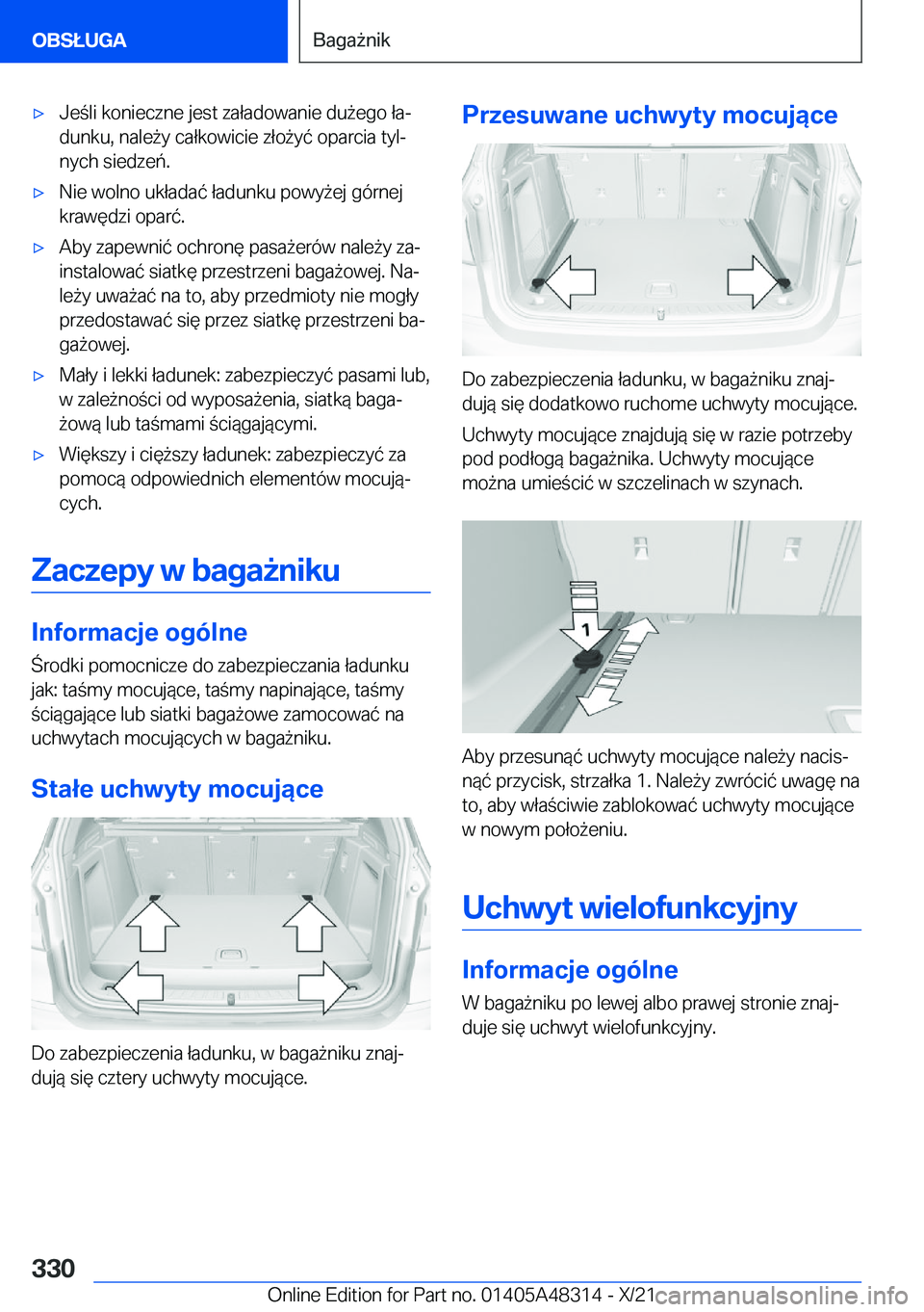 BMW X3 2022  Instrukcja obsługi (in Polish) 'x�J�e�l�i��k�o�n�i�e�c�z�n�e��j�e�s�t��z�a�ł�a�d�o�w�a�n�i�e��d�u9�e�g�o��ł�aj�d�u�n�k�u�,��n�a�l�e9�y��c�a�ł�k�o�w�i�c�i�e��z�ł�o9�y�