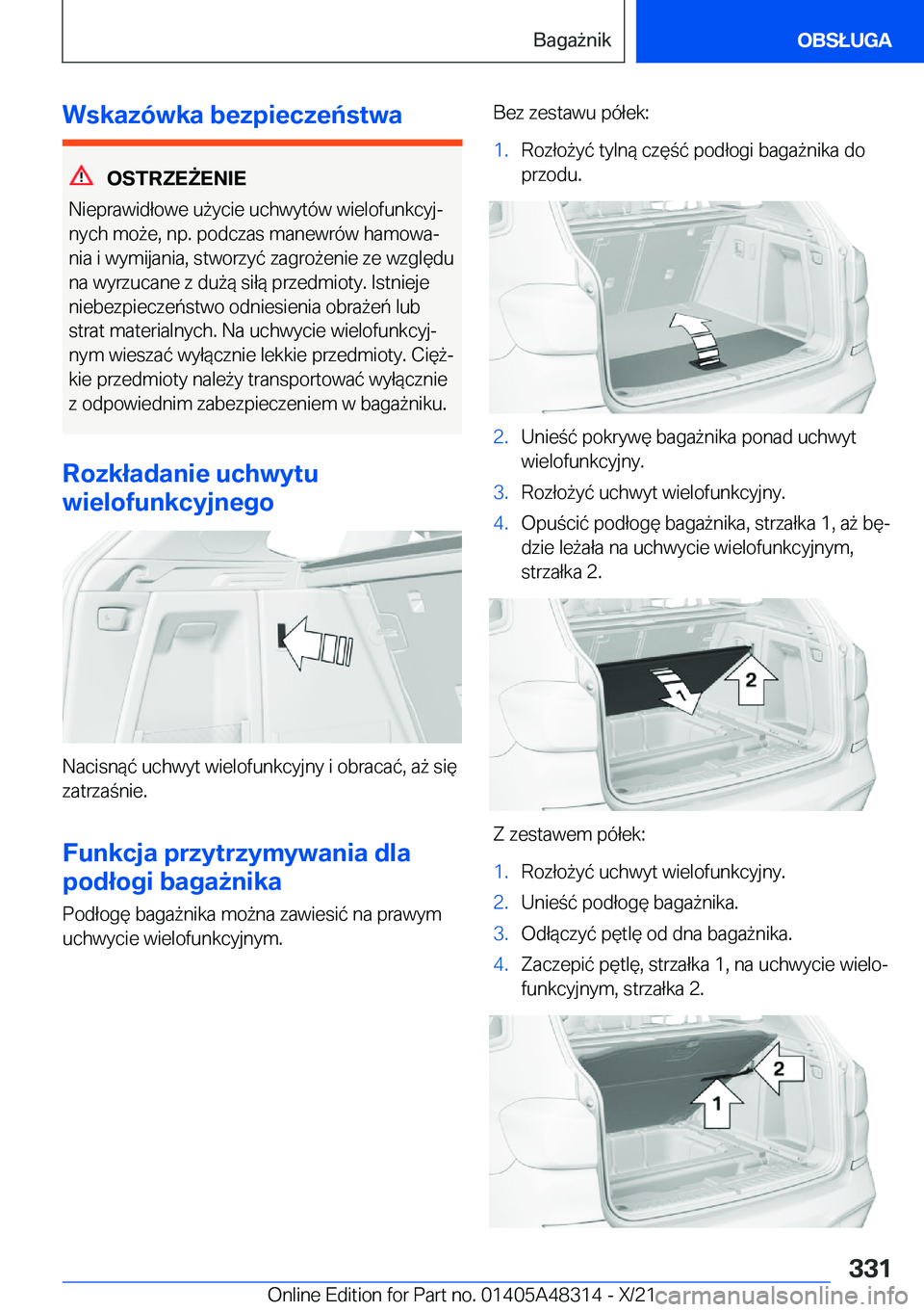 BMW X3 2022  Instrukcja obsługi (in Polish) �W�s�k�a�z�