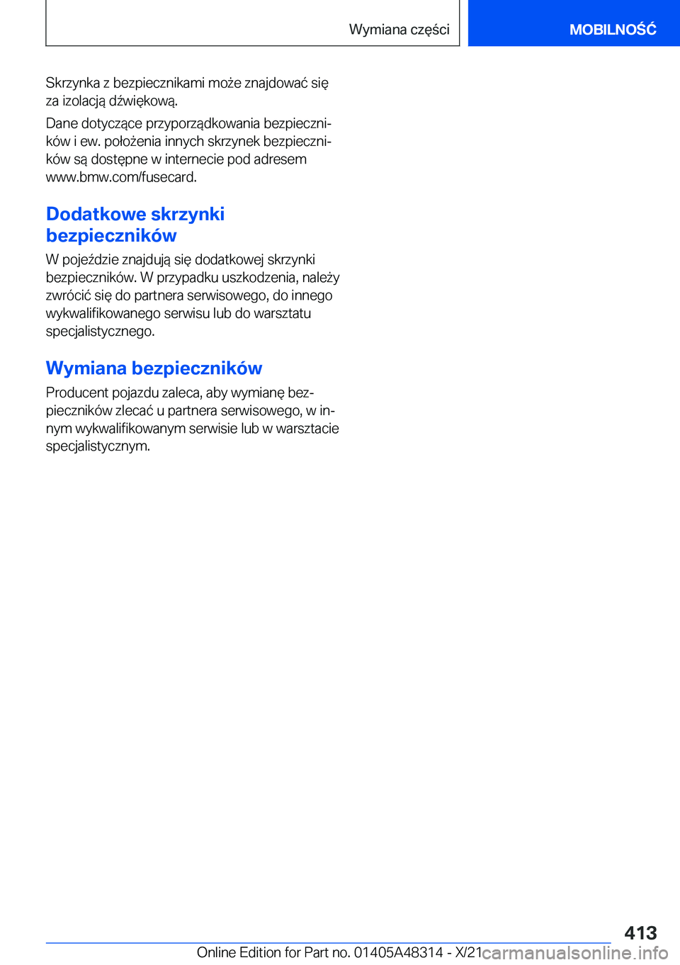 BMW X3 2022  Instrukcja obsługi (in Polish) �S�k�r�z�y�n�k�a��z��b�e�z�p�i�e�c�z�n�i�k�a�m�i��m�o9�e��z�n�a�j�d�o�w�a�