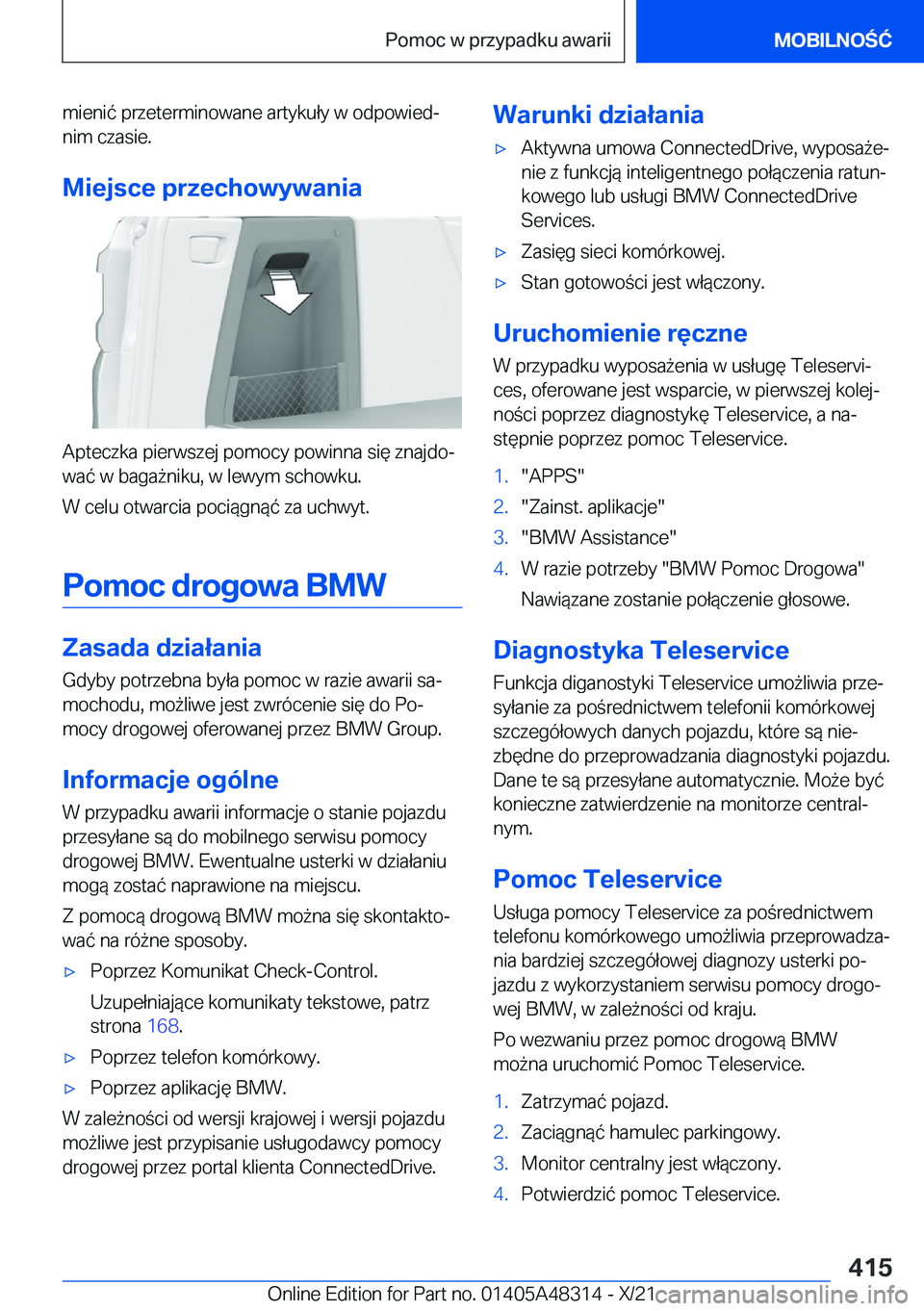 BMW X3 2022  Instrukcja obsługi (in Polish) �m�i�e�n�i�