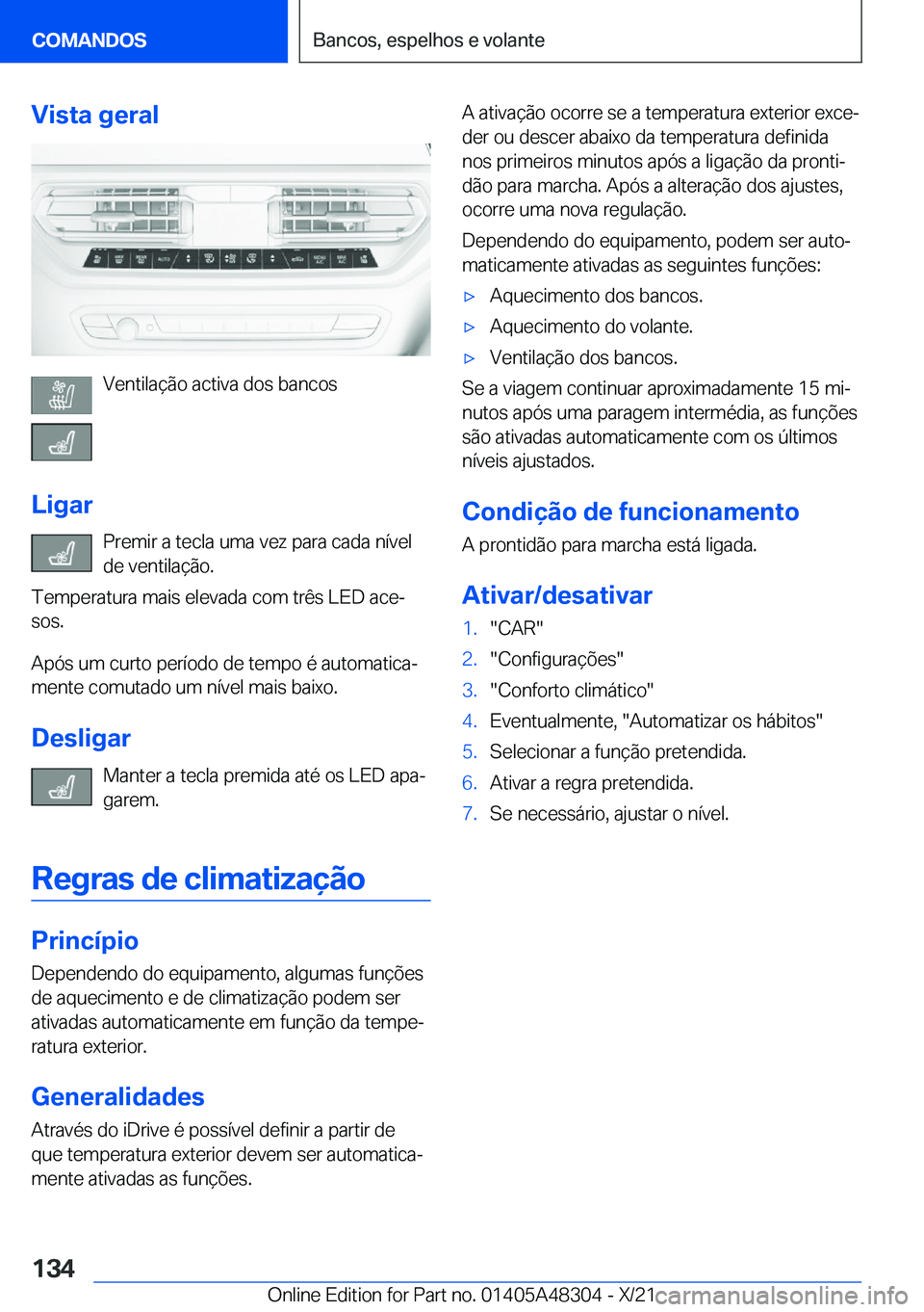 BMW X3 2022  Manual do condutor (in Portuguese) �V�i�s�t�a��g�e�r�a�l
�V�e�n�t�i�l�a�