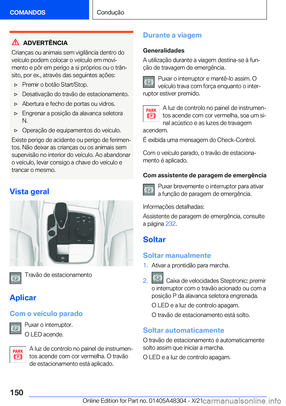 BMW X3 2022  Manual do condutor (in Portuguese) �A�D�V�E�R�T�