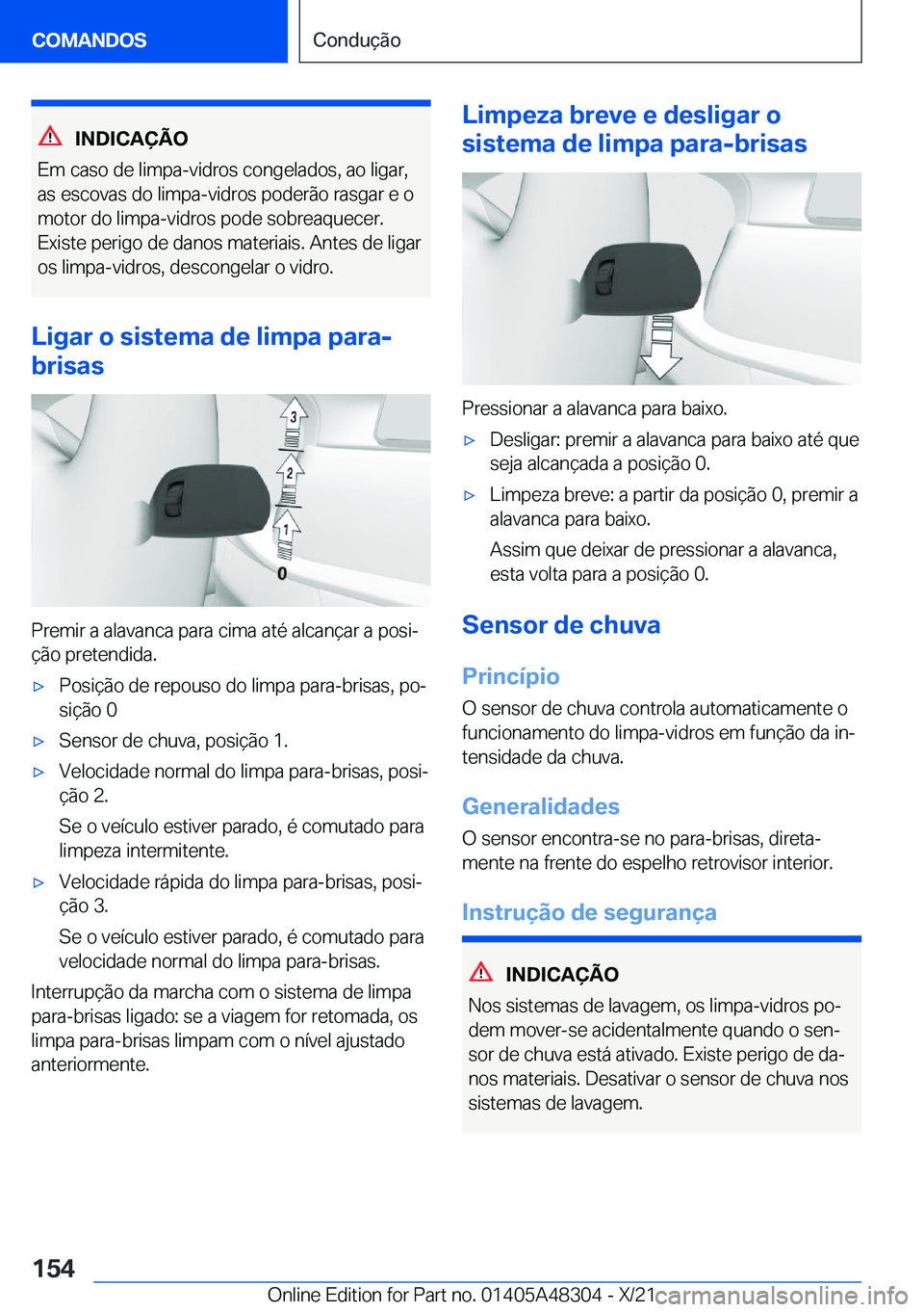 BMW X3 2022  Manual do condutor (in Portuguese) �I�N�D�I�C�A�