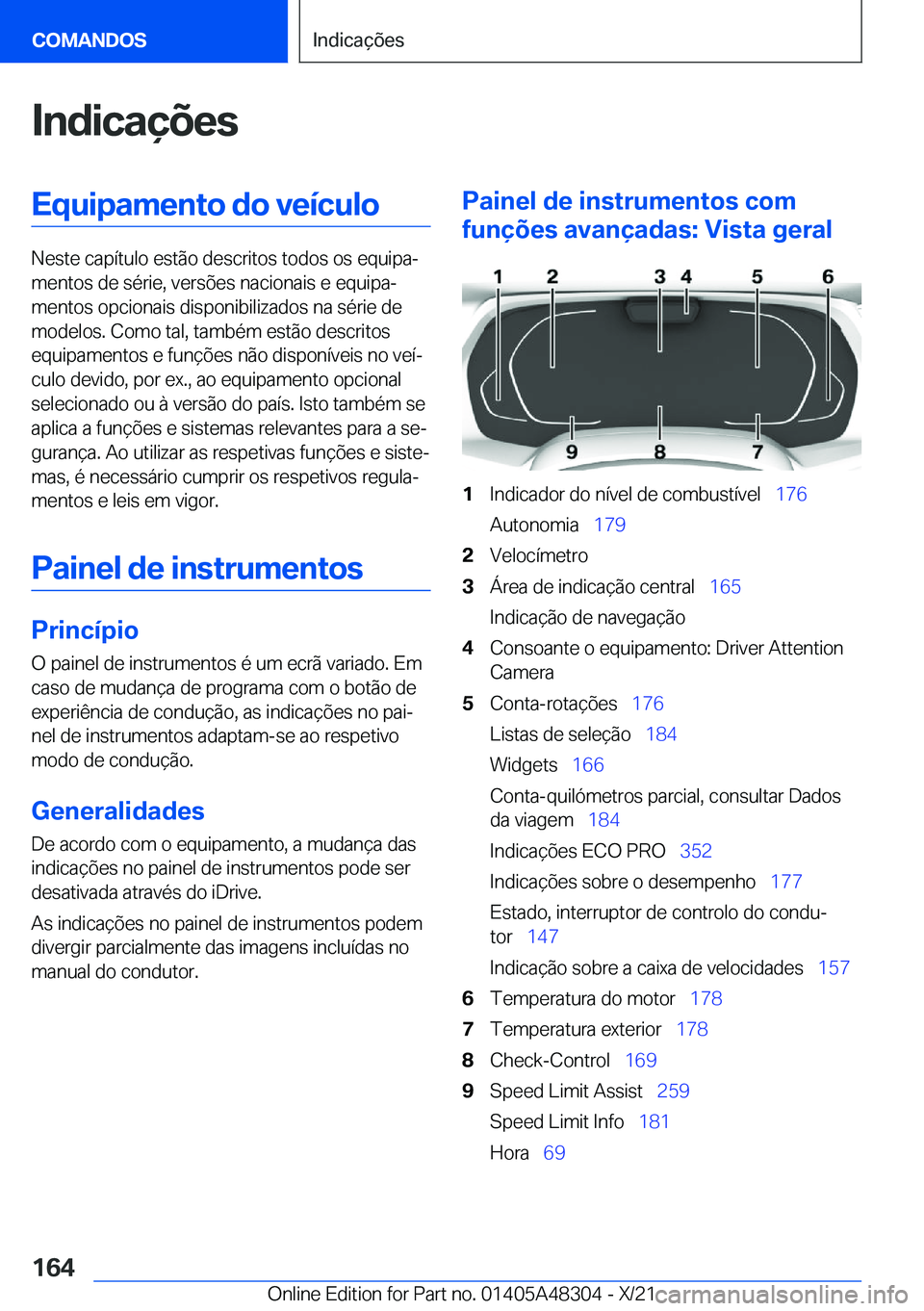 BMW X3 2022  Manual do condutor (in Portuguese) �I�n�d�i�c�a�