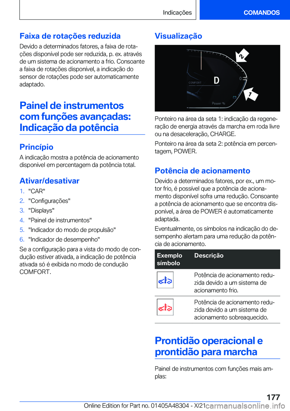 BMW X3 2022  Manual do condutor (in Portuguese) �F�a�i�x�a��d�e��r�o�t�a�