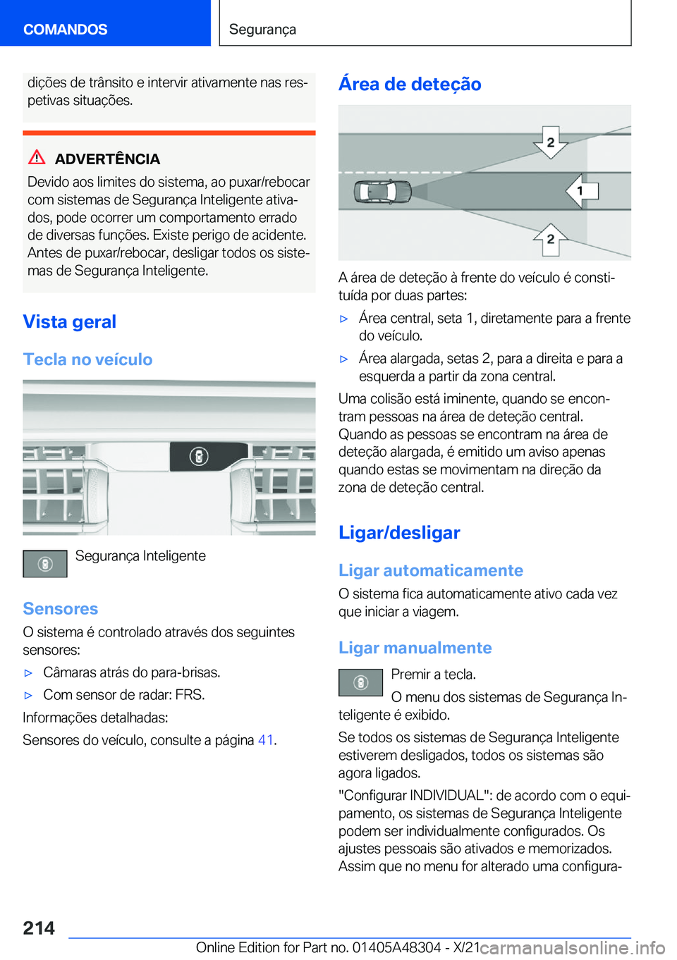 BMW X3 2022  Manual do condutor (in Portuguese) �d�i�