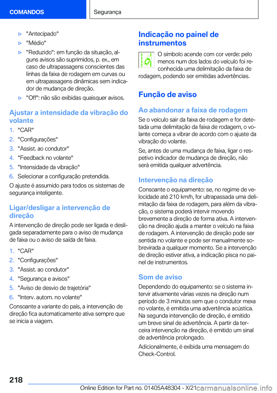 BMW X3 2022  Manual do condutor (in Portuguese) x��A�n�t�e�c�i�p�a�d�o�x��M�é�d�i�o�x��R�e�d�u�z�i�d�o��:��e�m��f�u�n�