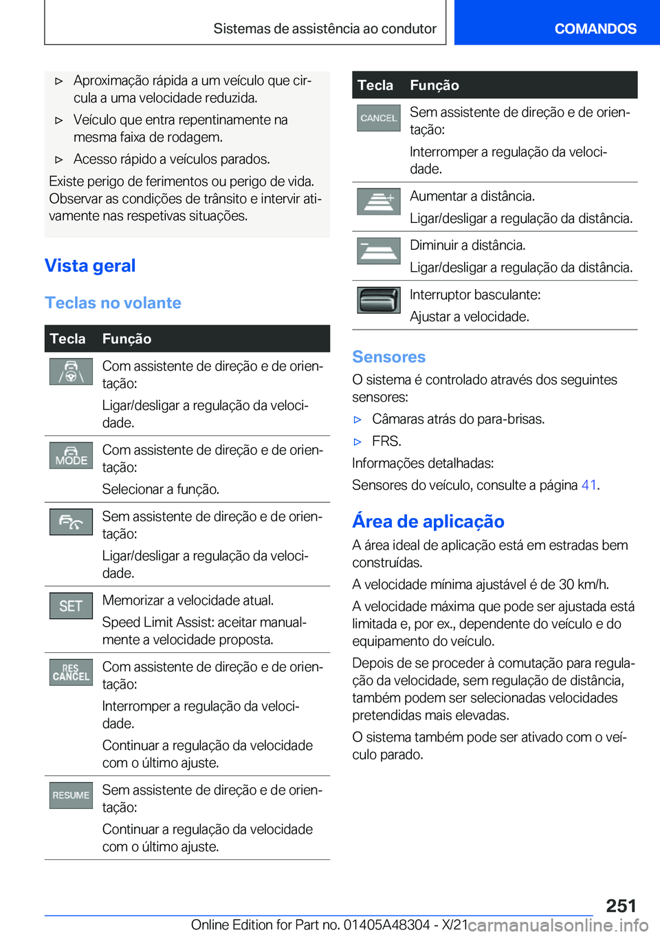 BMW X3 2022  Manual do condutor (in Portuguese) x�A�p�r�o�x�i�m�a�