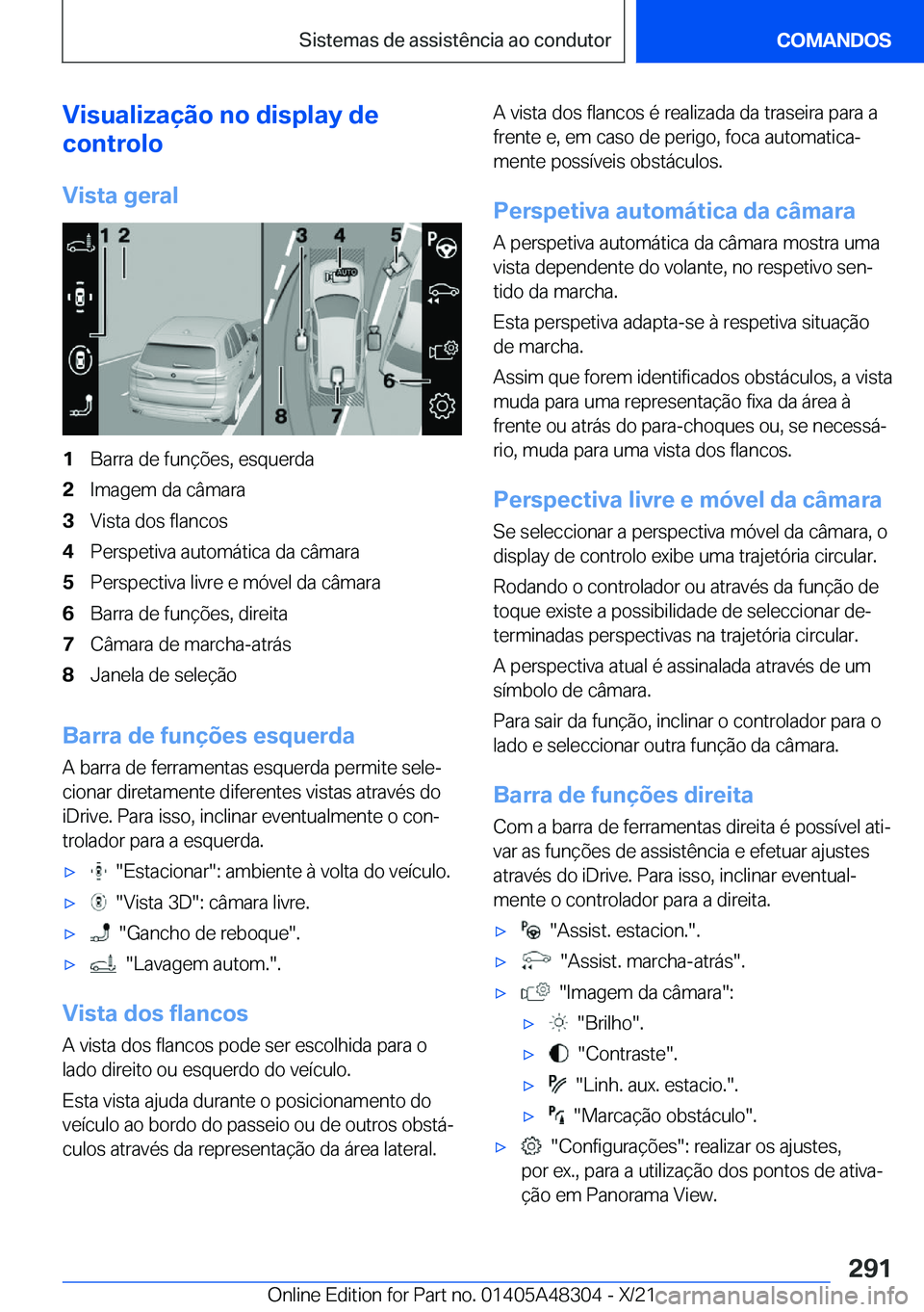 BMW X3 2022  Manual do condutor (in Portuguese) �V�i�s�u�a�l�i�z�a�