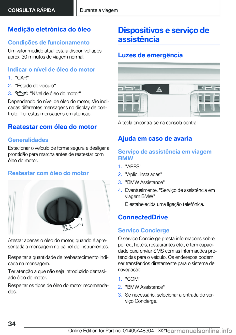 BMW X3 2022  Manual do condutor (in Portuguese) �M�e�d�i�