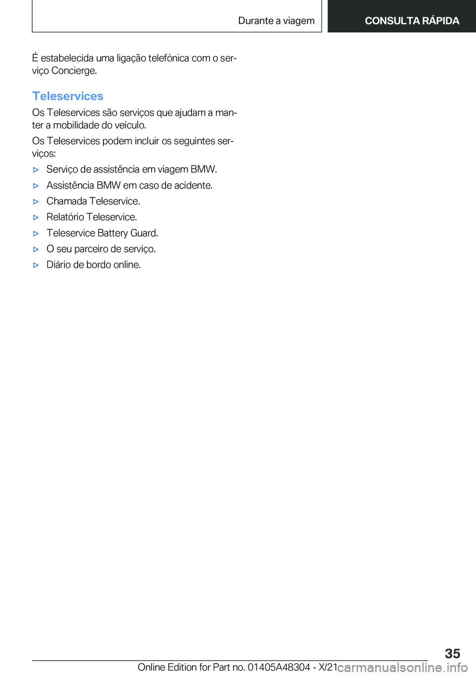 BMW X3 2022  Manual do condutor (in Portuguese) �