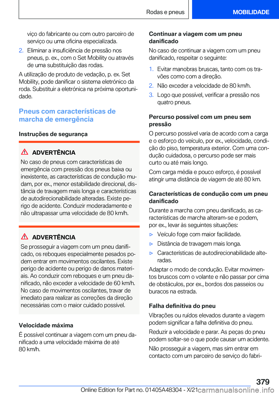BMW X3 2022  Manual do condutor (in Portuguese) �v�i�