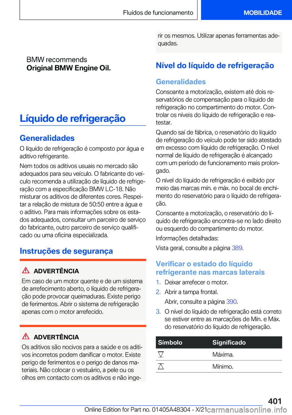 BMW X3 2022  Manual do condutor (in Portuguese) �L�