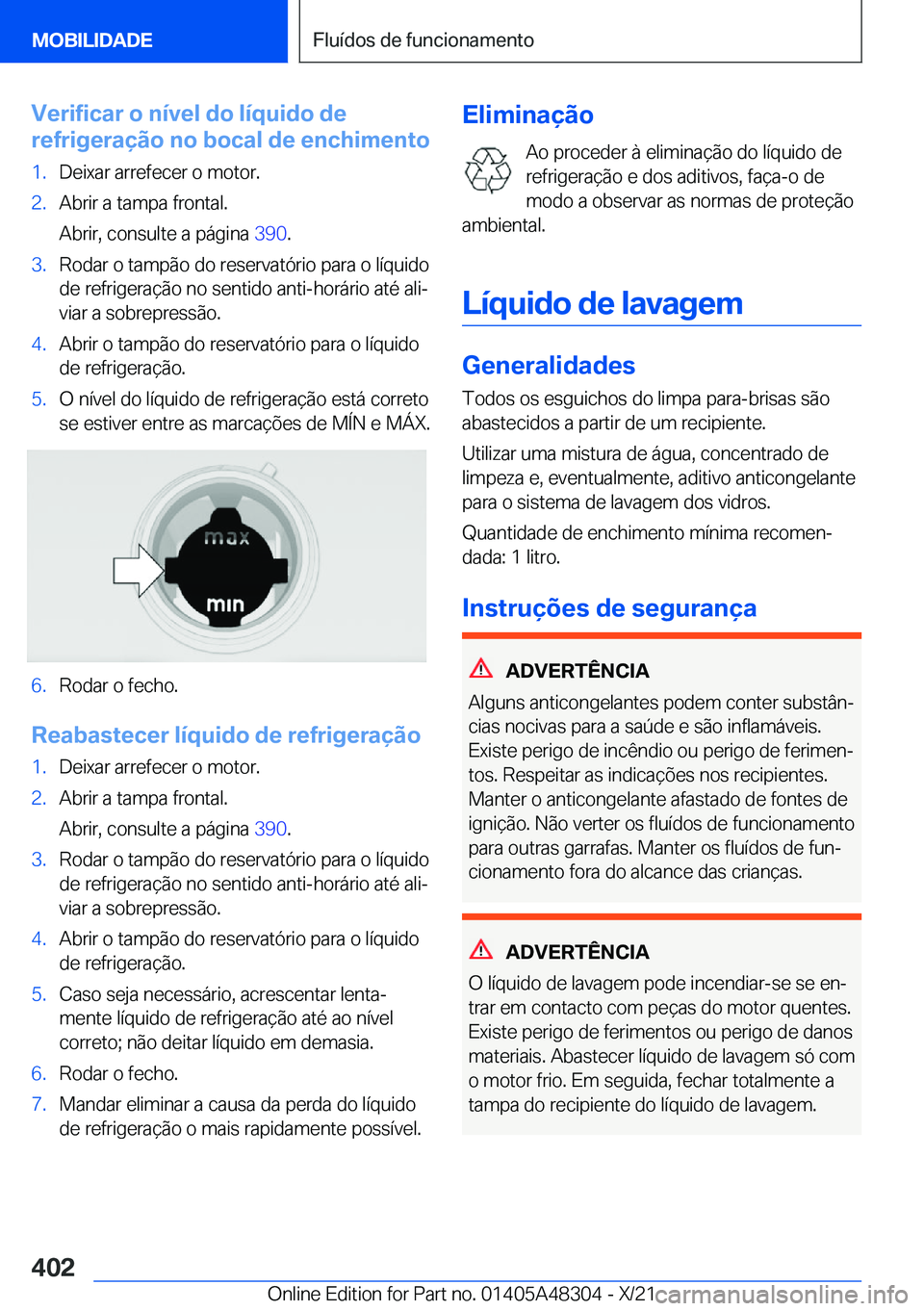 BMW X3 2022  Manual do condutor (in Portuguese) �V�e�r�i�f�i�c�a�r��o��n�
