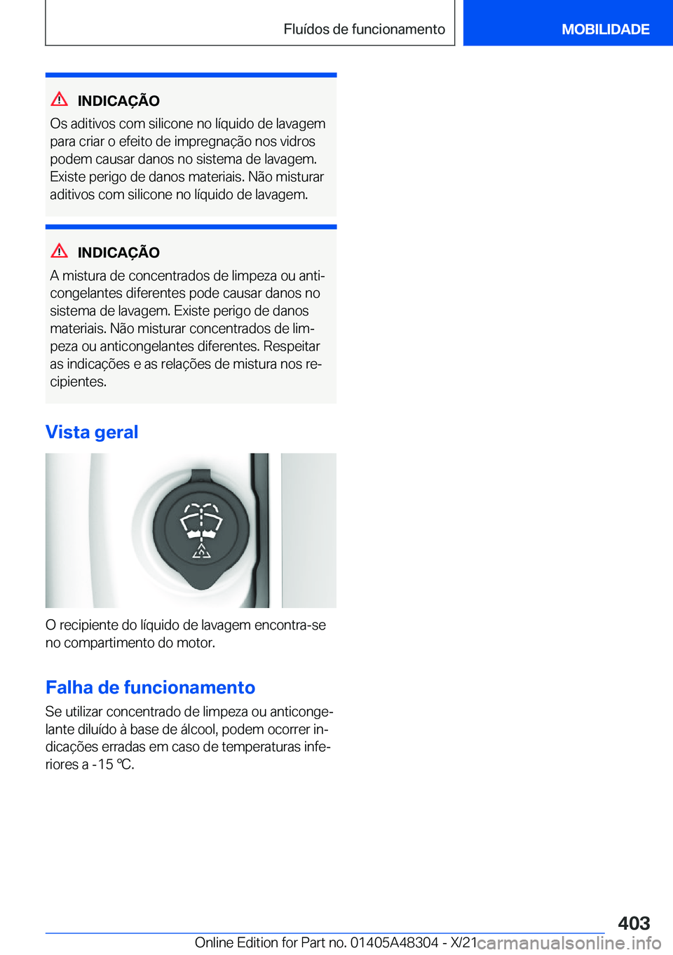 BMW X3 2022  Manual do condutor (in Portuguese) �I�N�D�I�C�A�
