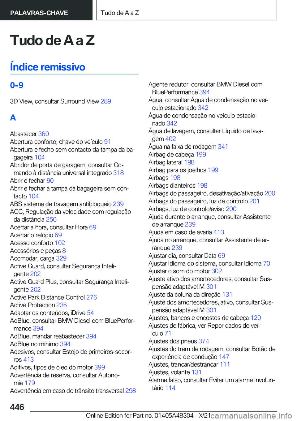 BMW X3 2022  Manual do condutor (in Portuguese) �T�u�d�o��d�e��A��a��Z
�