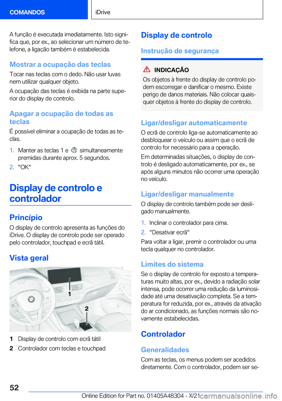 BMW X3 2022  Manual do condutor (in Portuguese) �A��f�u�n�