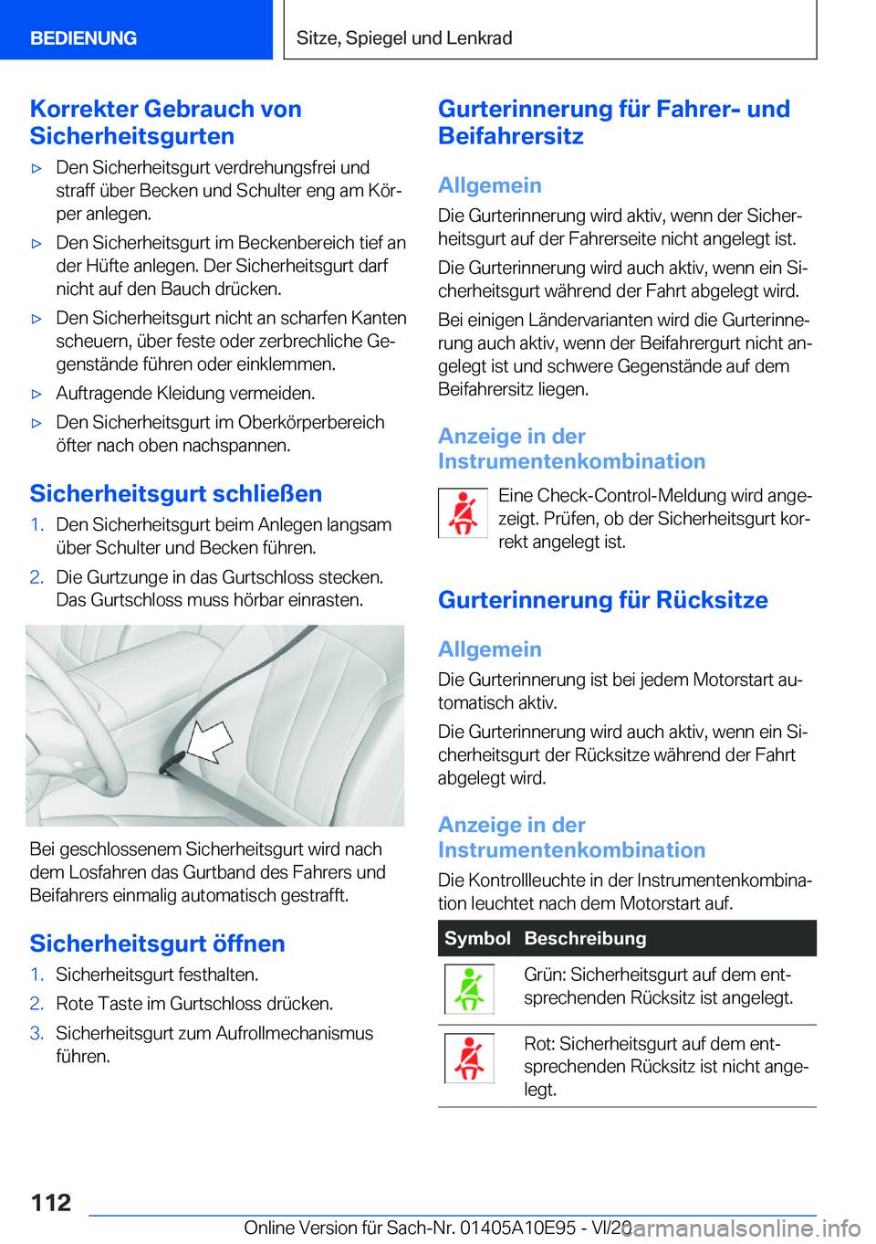 BMW X3 2021  Betriebsanleitungen (in German) �K�o�r�r�e�k�t�e�r��G�e�b�r�a�u�c�h��v�o�n
�S�i�c�h�e�r�h�e�i�t�s�g�u�r�t�e�nx�D�e�n��S�i�c�h�e�r�h�e�i�t�s�g�u�r�t��v�e�r�d�r�e�h�u�n�g�s�f�r�e�i��u�n�d
�s�t�r�a�f�f��