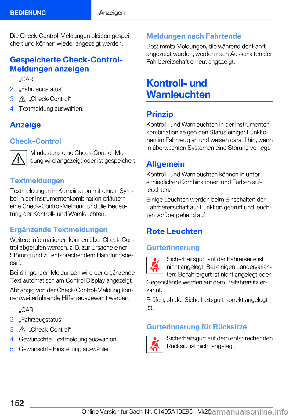 BMW X3 2021  Betriebsanleitungen (in German) �D�i�e��C�h�e�c�k�-�C�o�n�t�r�o�l�-�M�e�l�d�u�n�g�e�n��b�l�e�i�b�e�n��g�e�s�p�e�ij
�c�h�e�r�t��u�n�d��k�