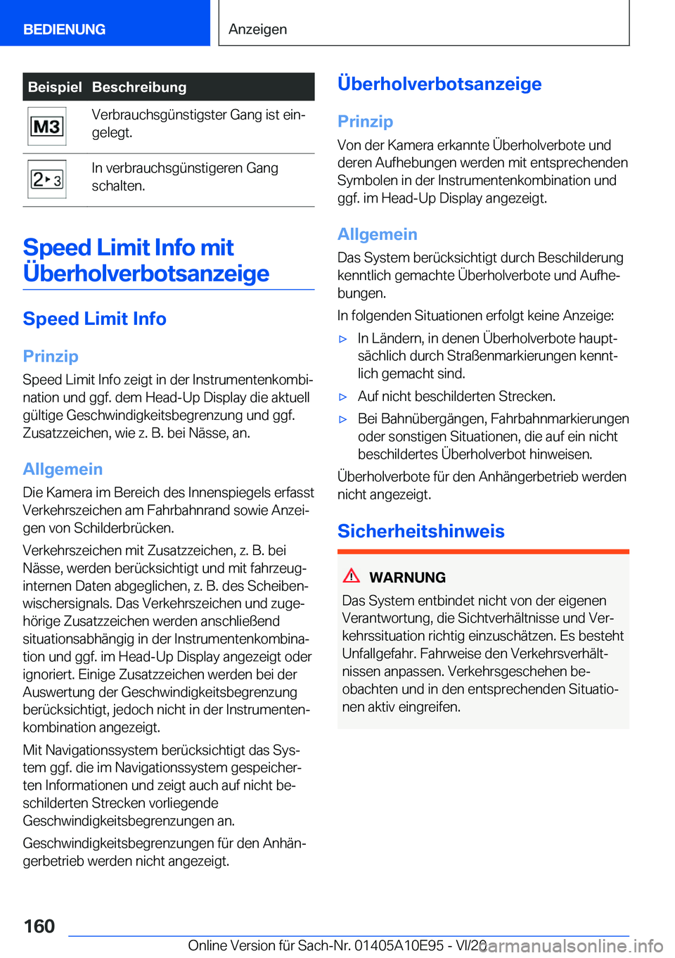 BMW X3 2021  Betriebsanleitungen (in German) �B�e�i�s�p�i�e�l�B�e�s�c�h�r�e�i�b�u�n�g�V�e�r�b�r�a�u�c�h�s�g�