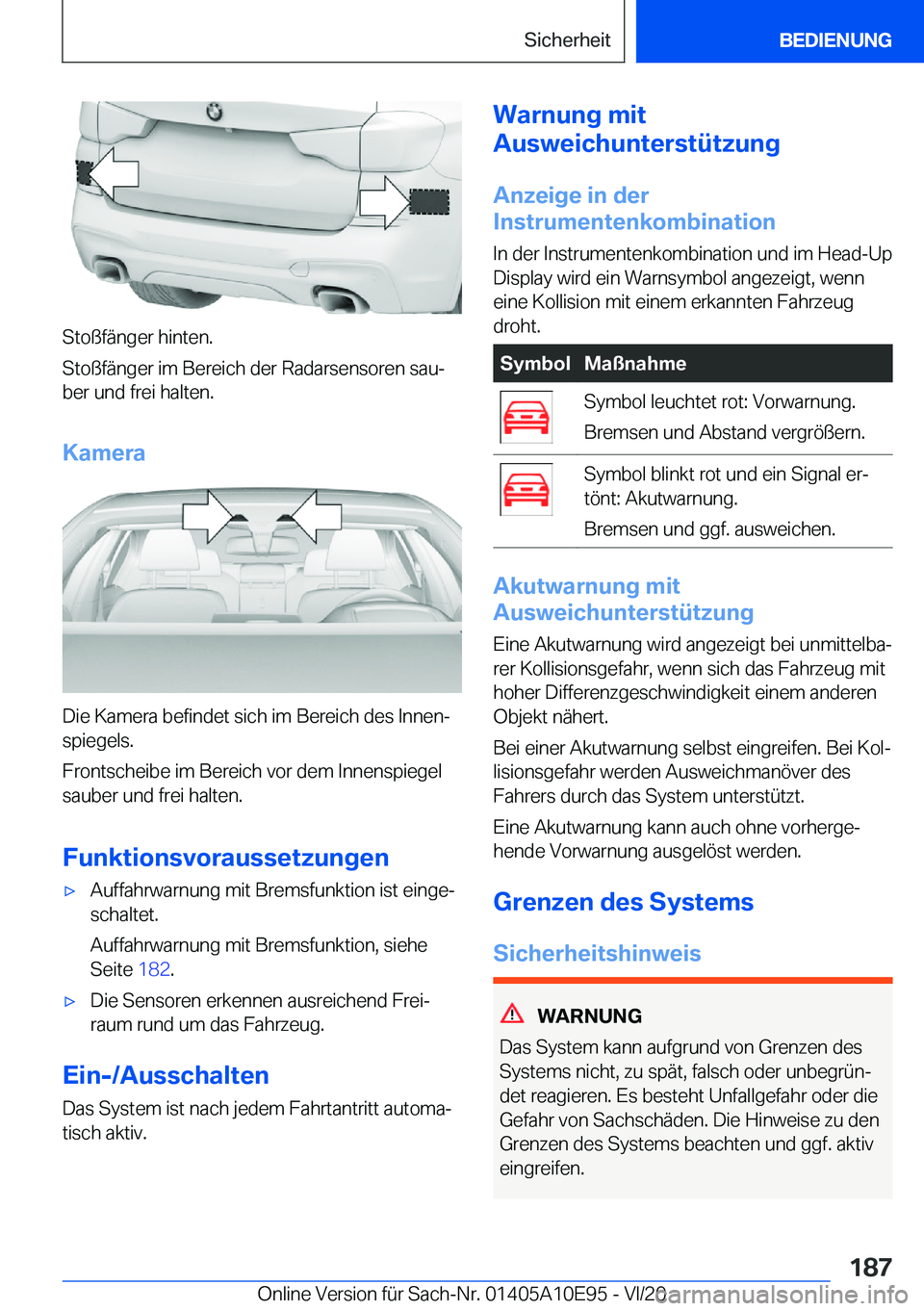 BMW X3 2021  Betriebsanleitungen (in German) �S�t�o�