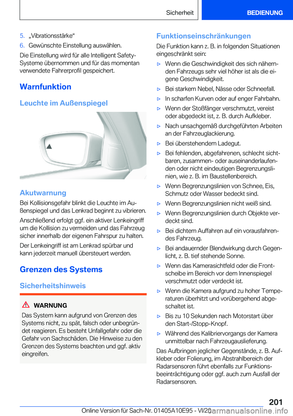 BMW X3 2021  Betriebsanleitungen (in German) �5�.x�V�i�b�r�a�t�i�o�n�s�s�t�