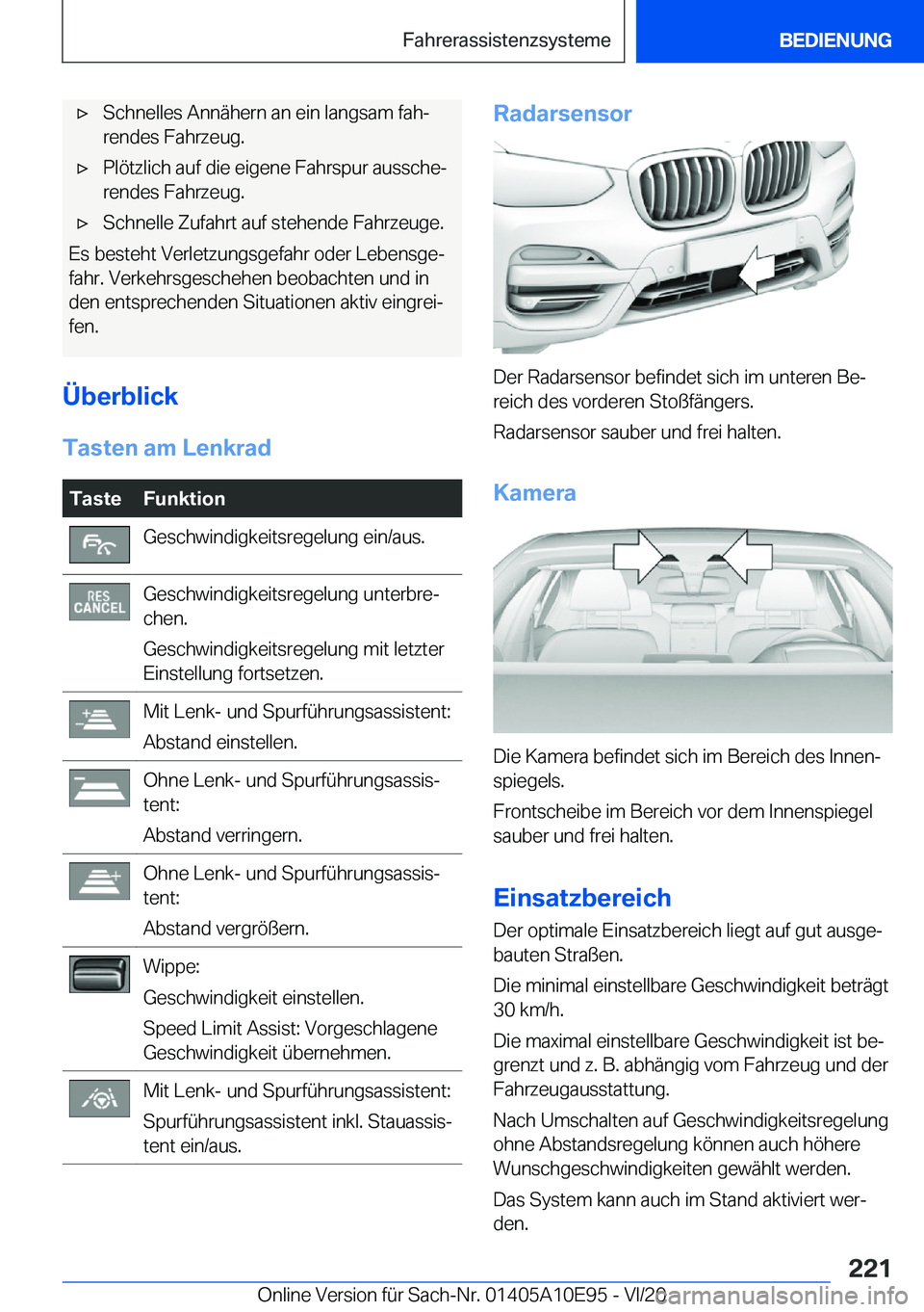 BMW X3 2021  Betriebsanleitungen (in German) x�S�c�h�n�e�l�l�e�s��A�n�n�