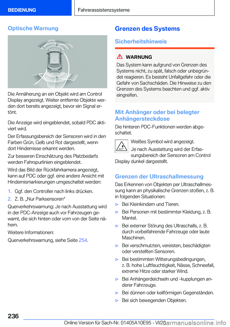 BMW X3 2021  Betriebsanleitungen (in German) �O�p�t�i�s�c�h�e��W�a�r�n�u�n�g
�D�i�e��A�n�n�