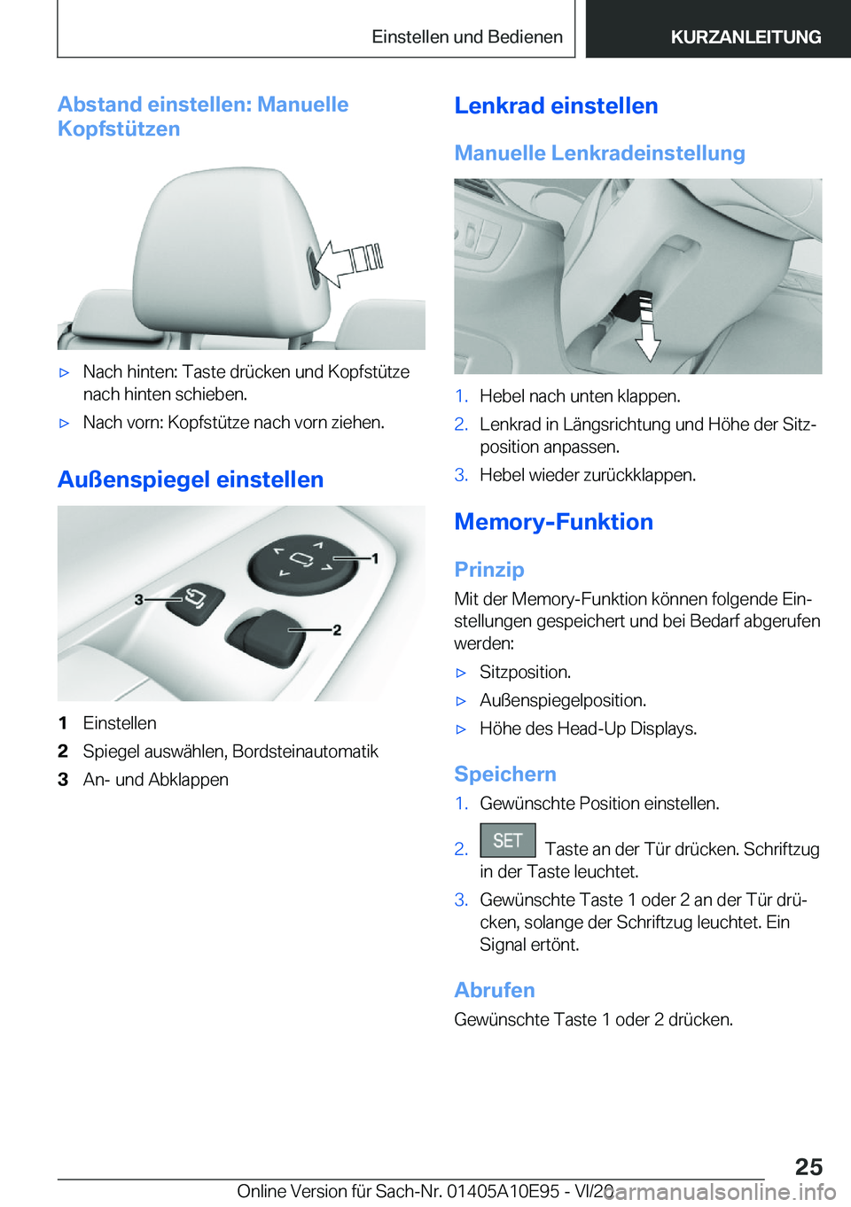 BMW X3 2021  Betriebsanleitungen (in German) �A�b�s�t�a�n�d��e�i�n�s�t�e�l�l�e�n�:��M�a�n�u�e�l�l�e
�K�o�p�f�s�t�