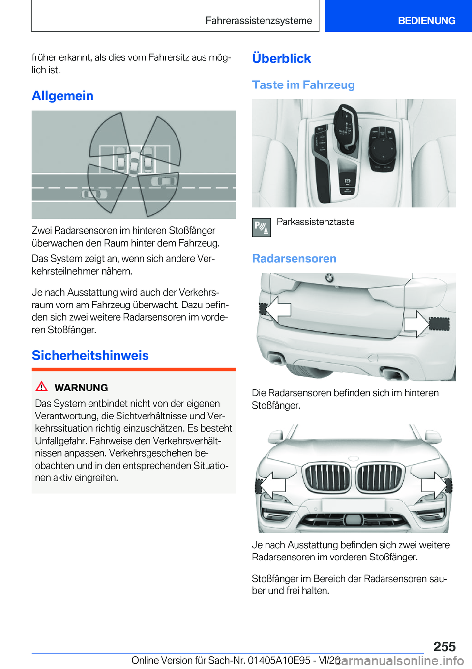BMW X3 2021  Betriebsanleitungen (in German) �f�r�