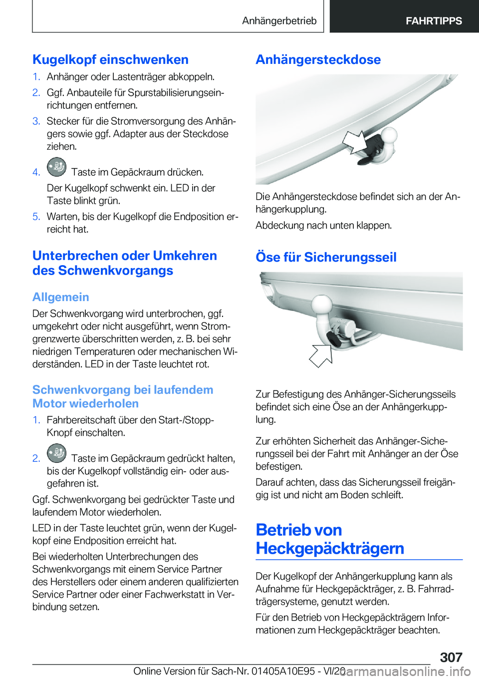 BMW X3 2021  Betriebsanleitungen (in German) �K�u�g�e�l�k�o�p�f��e�i�n�s�c�h�w�e�n�k�e�n�1�.�A�n�h�