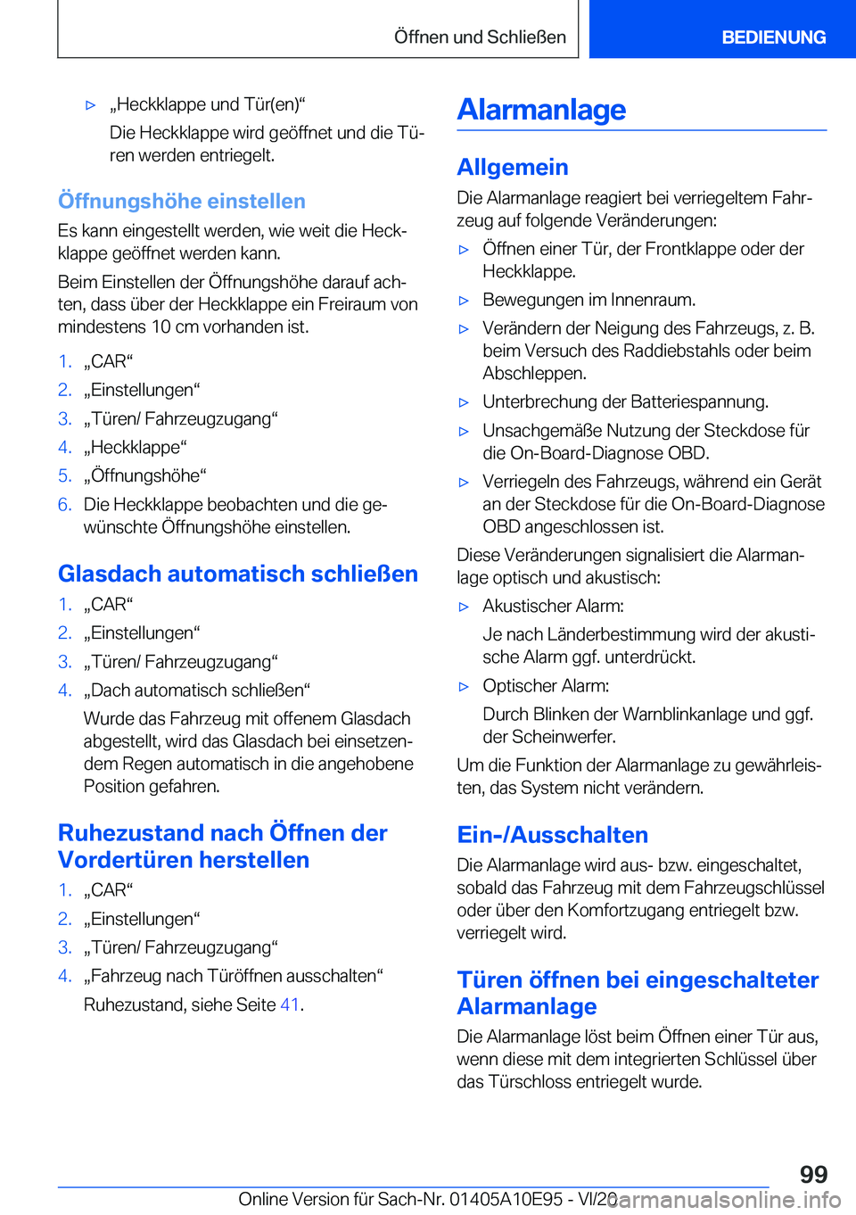 BMW X3 2021  Betriebsanleitungen (in German) xx�H�e�c�k�k�l�a�p�p�e��u�n�d��T�