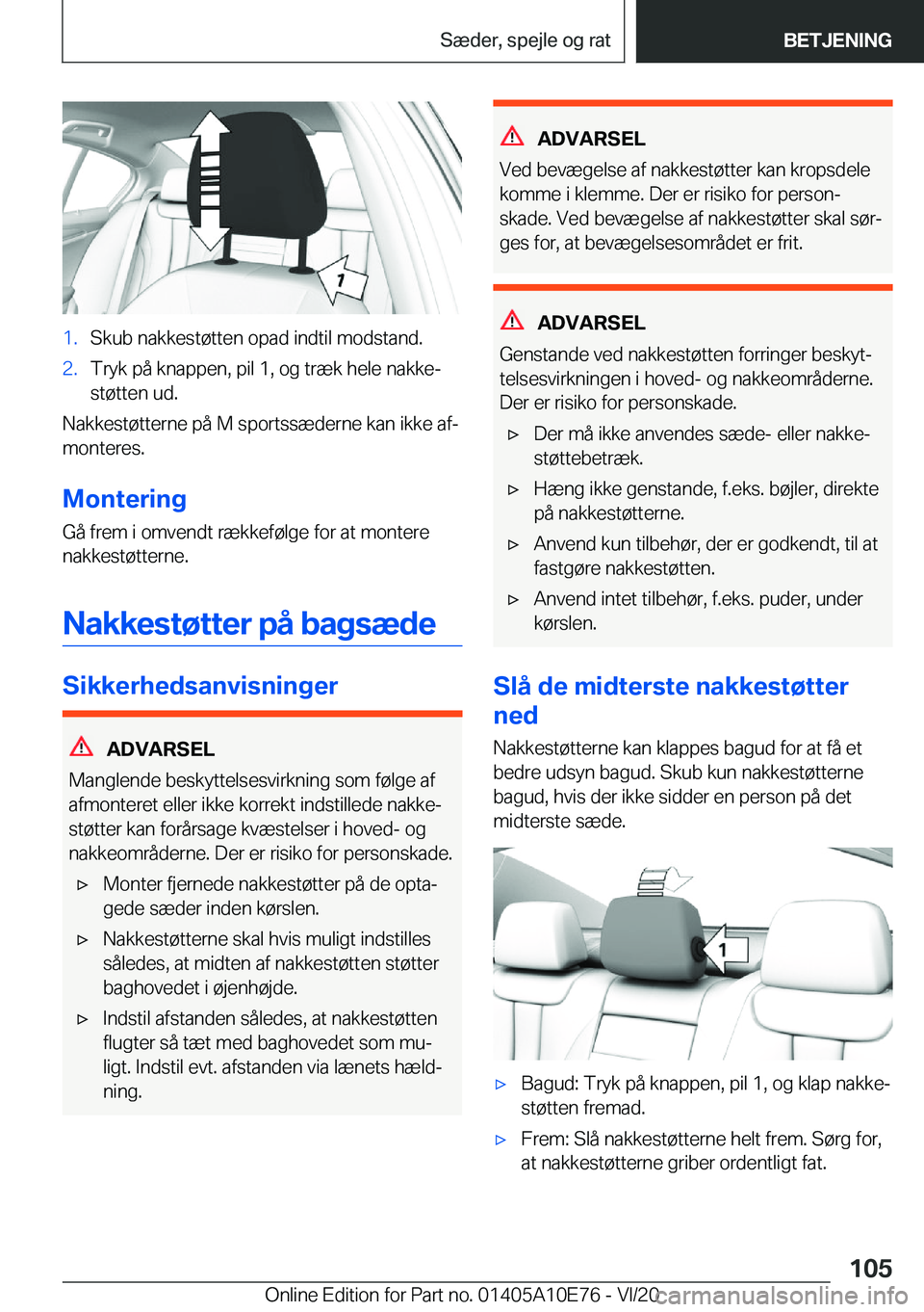 BMW X3 2021  InstruktionsbØger (in Danish) �1�.�S�k�u�b��n�a�k�k�e�s�t�