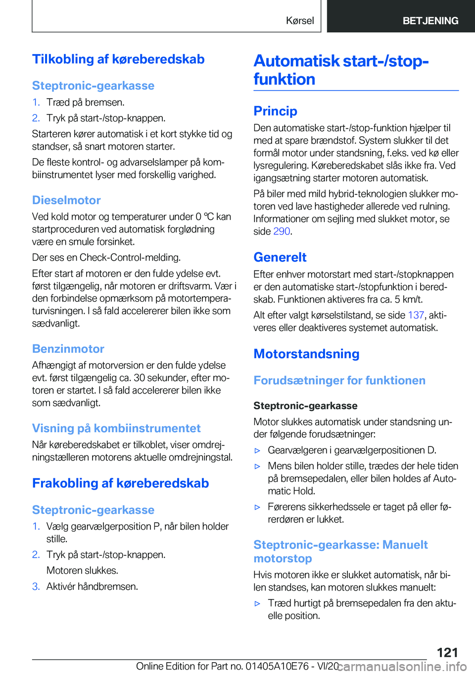 BMW X3 2021  InstruktionsbØger (in Danish) �T�i�l�k�o�b�l�i�n�g��a�f��k�