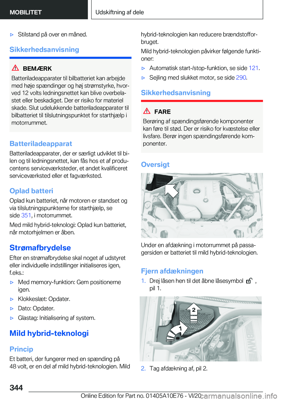 BMW X3 2021  InstruktionsbØger (in Danish) 'x�S�t�i�l�s�t�a�n�d��p�å��o�v�e�r��e�n��m�å�n�e�d�.
�S�i�k�k�e�r�h�e�d�s�a�n�v�i�s�n�i�n�g
�B�E�M�Æ�R�K
�B�a�t�t�e�r�i�l�a�d�e�a�p�p�a�r�a�t�e�r��t�i�l��b�i�l�b�a�t�t�e�r�i�e�t��k�a�n�