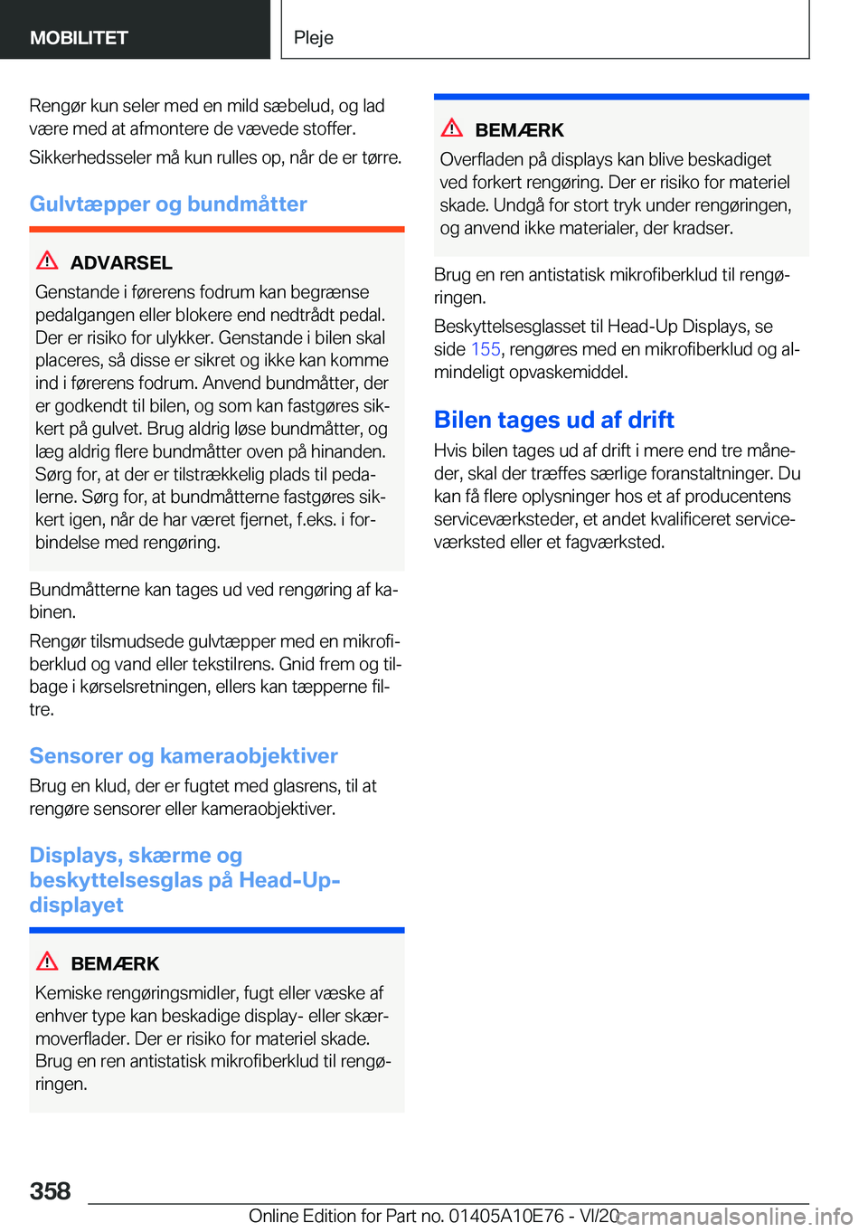 BMW X3 2021  InstruktionsbØger (in Danish) �R�e�n�g�