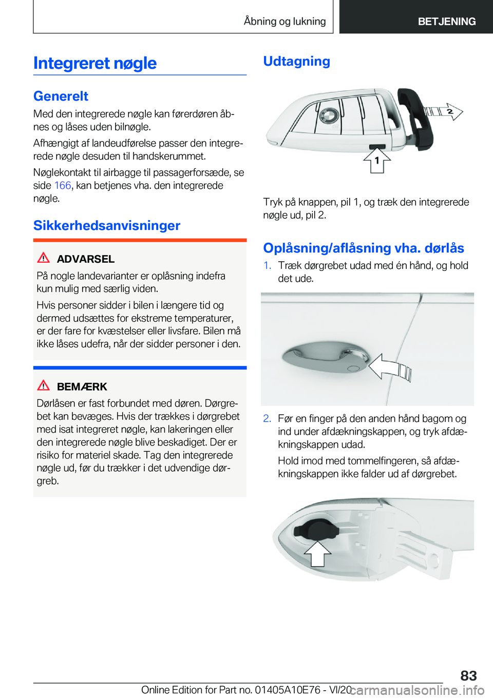 BMW X3 2021  InstruktionsbØger (in Danish) �I�n�t�e�g�r�e�r�e�t��n�