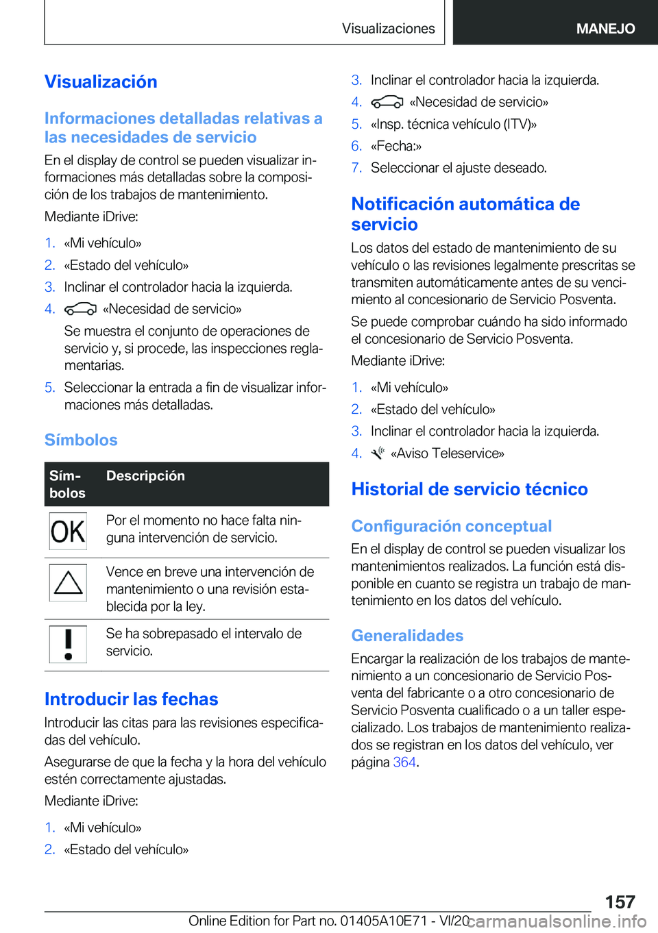 BMW X3 2021  Manuales de Empleo (in Spanish) �V�i�s�u�a�l�i�z�a�c�i�