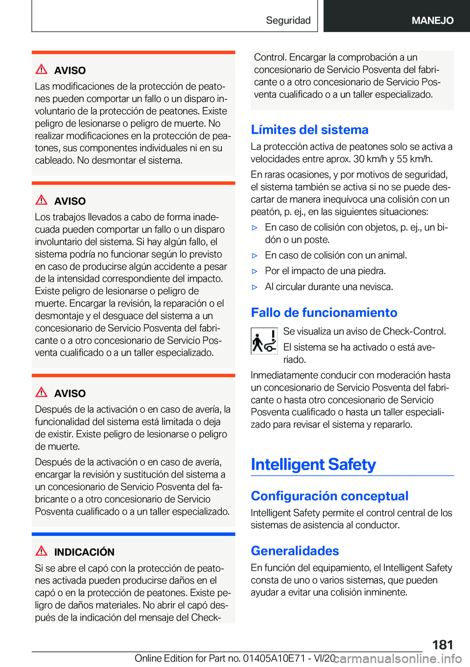 BMW X3 2021  Manuales de Empleo (in Spanish) �A�V�I�S�O
�L�a�s��m�o�d�i�f�i�c�a�c�i�o�n�e�s��d�e��l�a��p�r�o�t�e�c�c�i�