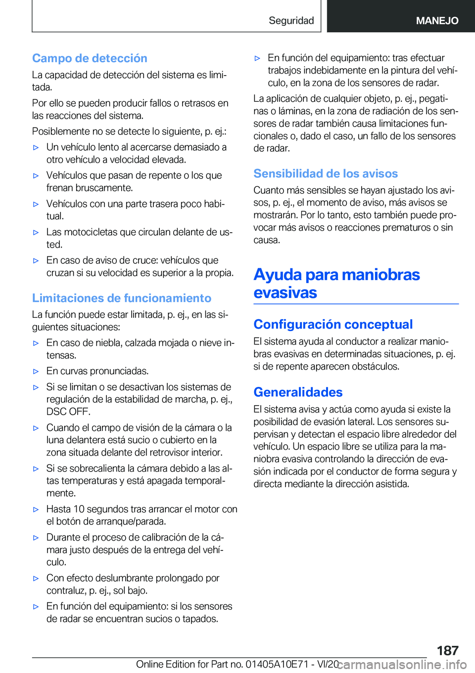 BMW X3 2021  Manuales de Empleo (in Spanish) �C�a�m�p�o��d�e��d�e�t�e�c�c�i�