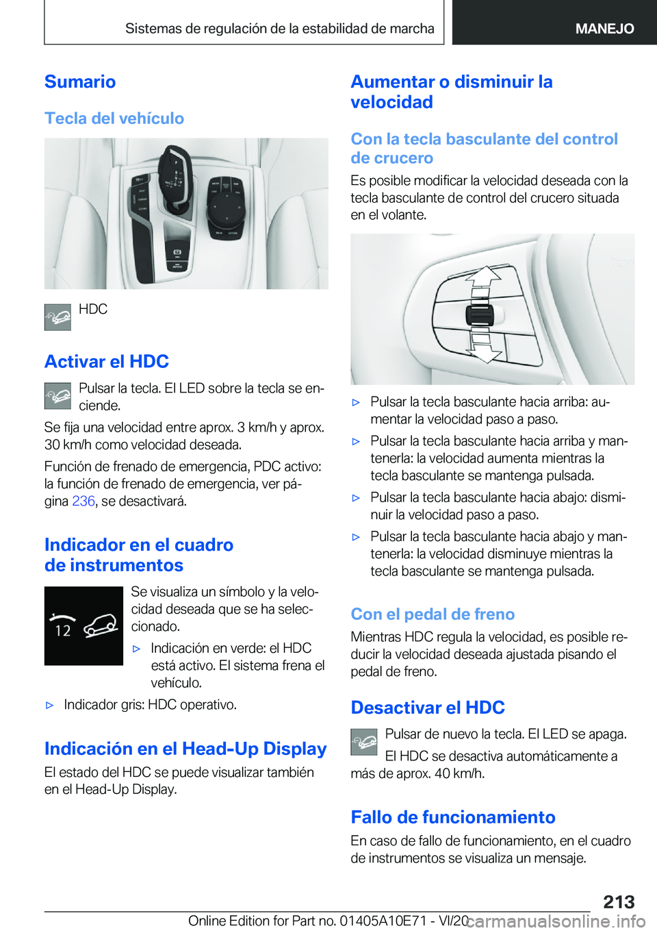 BMW X3 2021  Manuales de Empleo (in Spanish) �S�u�m�a�r�i�o�T�e�c�l�a��d�e�l��v�e�h�