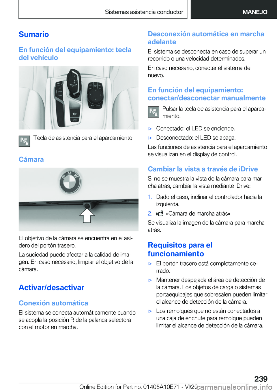 BMW X3 2021  Manuales de Empleo (in Spanish) �S�u�m�a�r�i�o�E�n��f�u�n�c�i�