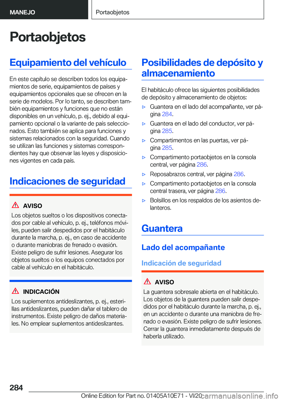 BMW X3 2021  Manuales de Empleo (in Spanish) �P�o�r�t�a�o�b�j�e�t�o�s�E�q�u�i�p�a�m�i�e�n�t�o��d�e�l��v�e�h�