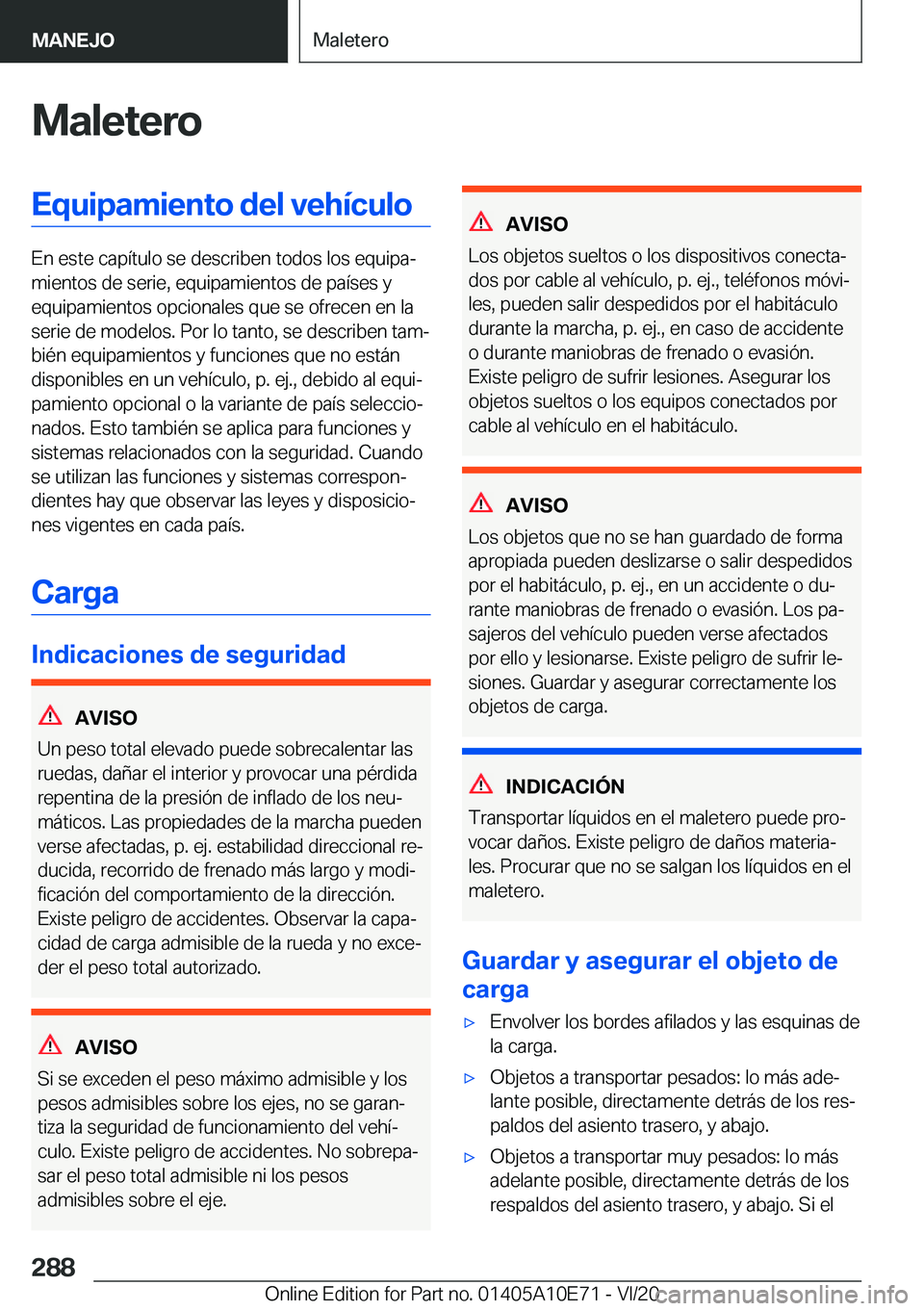 BMW X3 2021  Manuales de Empleo (in Spanish) �M�a�l�e�t�e�r�o�E�q�u�i�p�a�m�i�e�n�t�o��d�e�l��v�e�h�