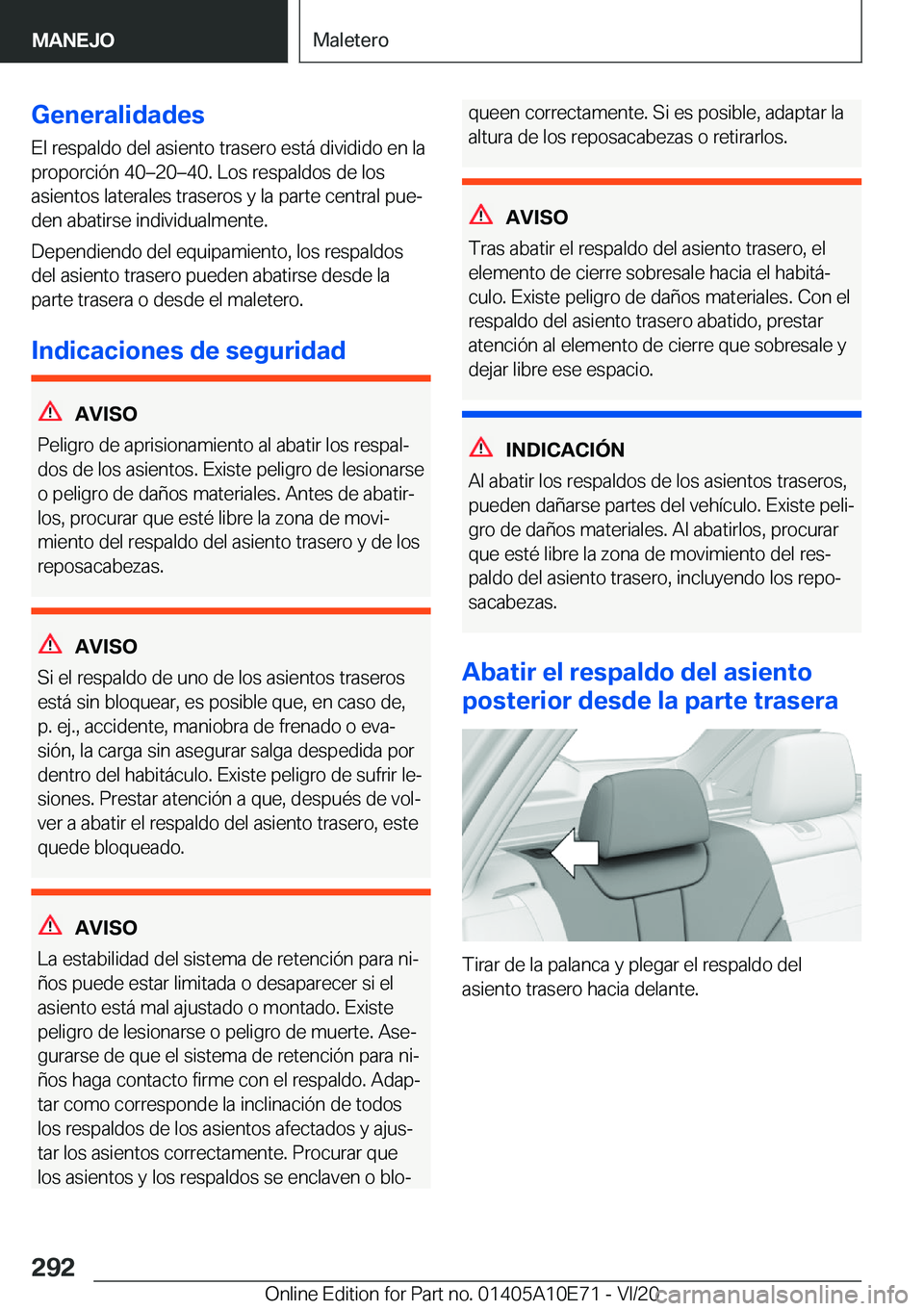 BMW X3 2021  Manuales de Empleo (in Spanish) �G�e�n�e�r�a�l�i�d�a�d�e�s
�E�l��r�e�s�p�a�l�d�o��d�e�l��a�s�i�e�n�t�o��t�r�a�s�e�r�o��e�s�t�