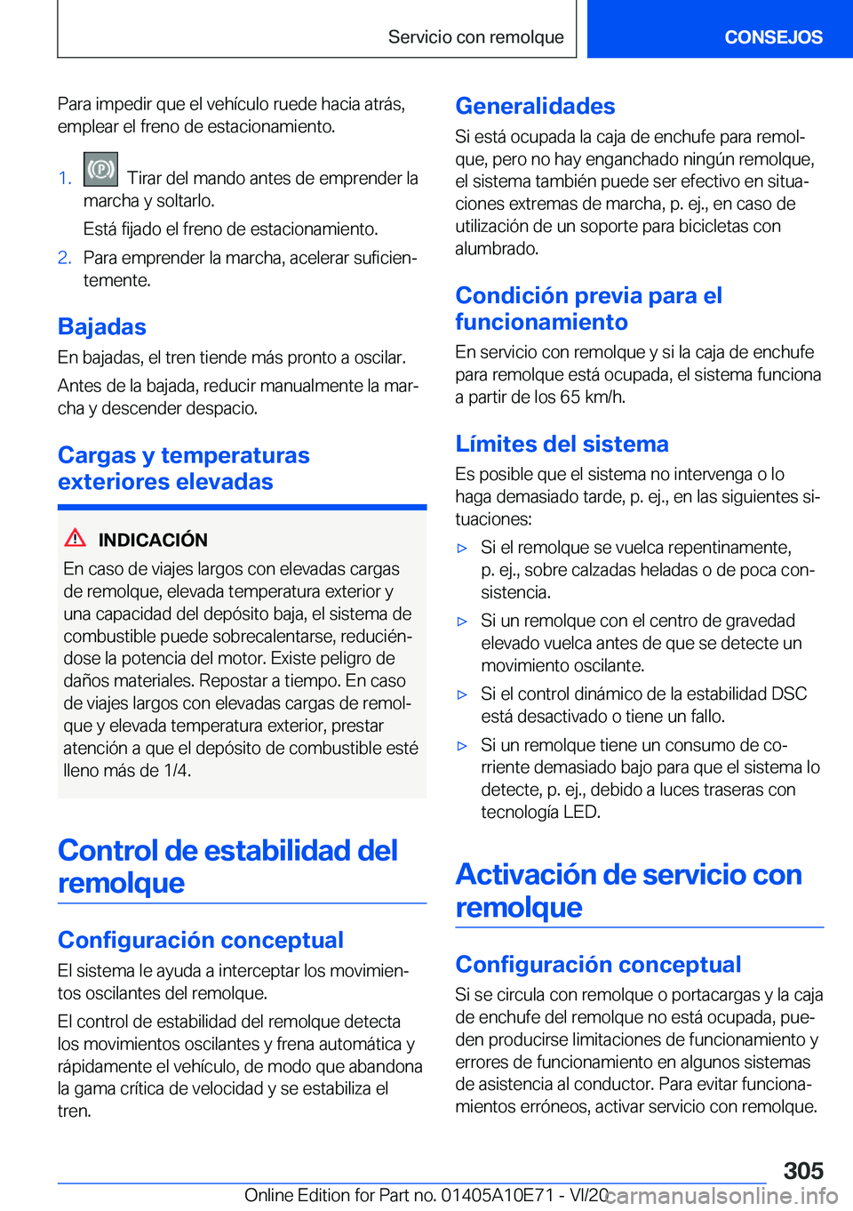 BMW X3 2021  Manuales de Empleo (in Spanish) �P�a�r�a��i�m�p�e�d�i�r��q�u�e��e�l��v�e�h�