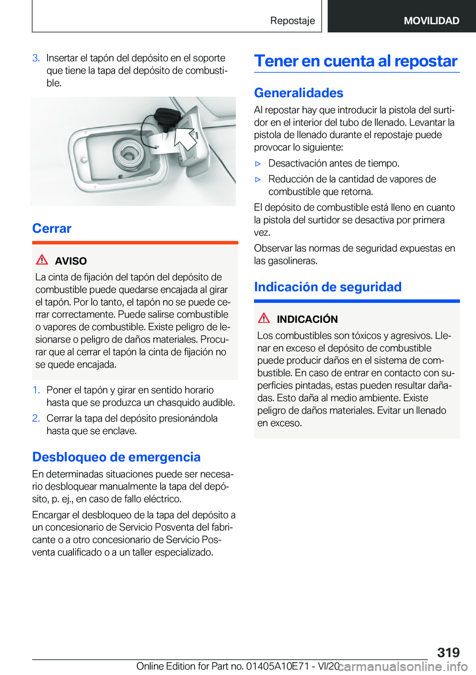 BMW X3 2021  Manuales de Empleo (in Spanish) �3�.�I�n�s�e�r�t�a�r��e�l��t�a�p�