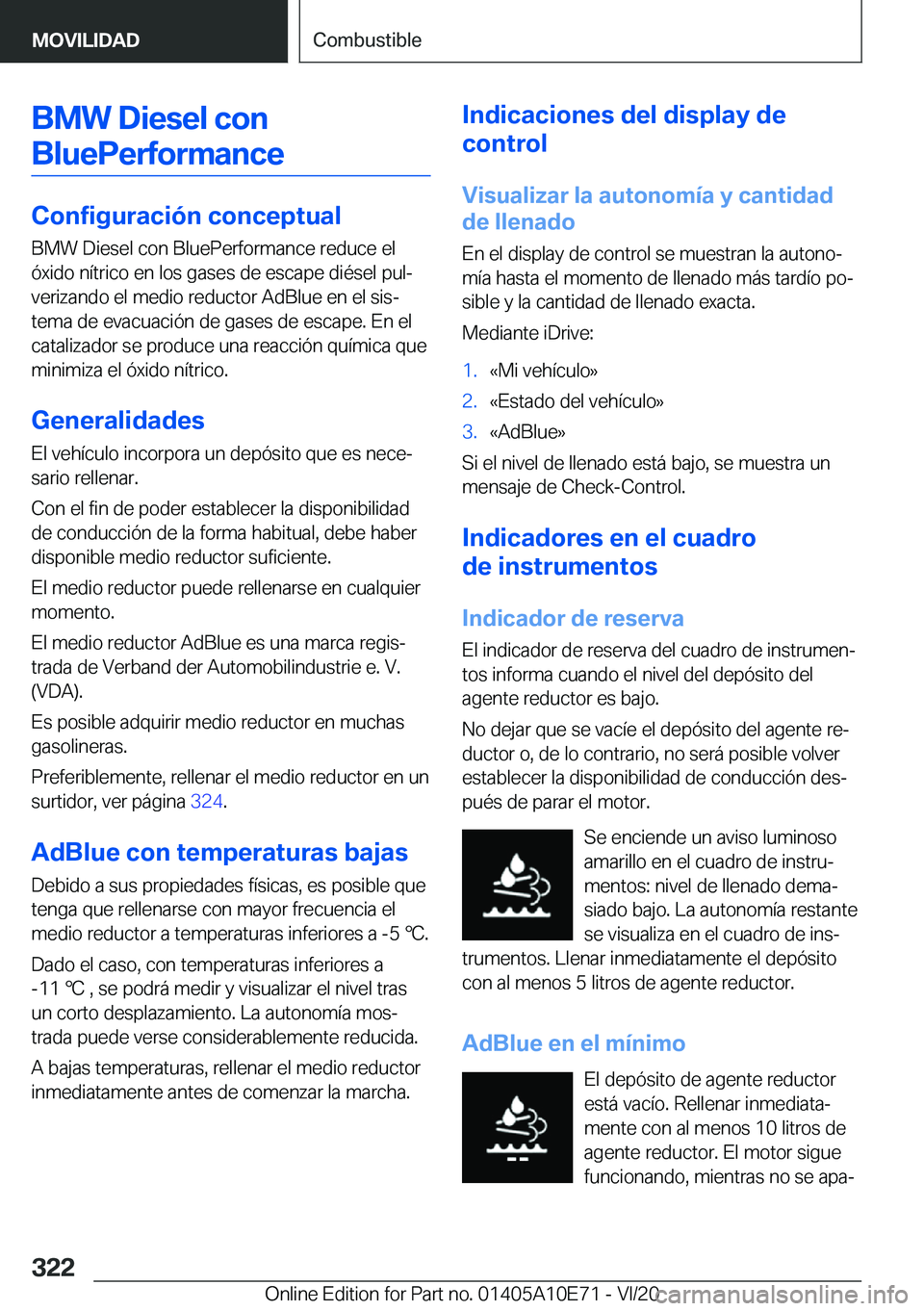 BMW X3 2021  Manuales de Empleo (in Spanish) �B�M�W��D�i�e�s�e�l��c�o�n�B�l�u�e�P�e�r�f�o�r�m�a�n�c�e
�C�o�n�f�i�g�u�r�a�c�i�